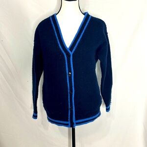 Aritzia Sunday Best  Boyfriend Cardigan in Navy